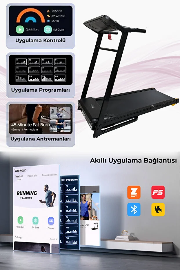 Relax Bluetooth Bağlantılı Hidrolik Katlanabilir 145 kg Yürüme ve Koşu Bandı 2 Yıl Garantili RL-920